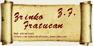 Zrinko Fratucan vizit kartica